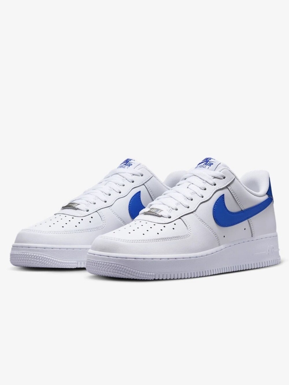 New With Box Men's Size 7 Nike Air Force One Low '07 AF1 White Royal Blue